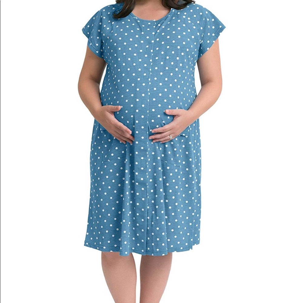 Kindred Bravely Labor and Delivery Gown in Blue